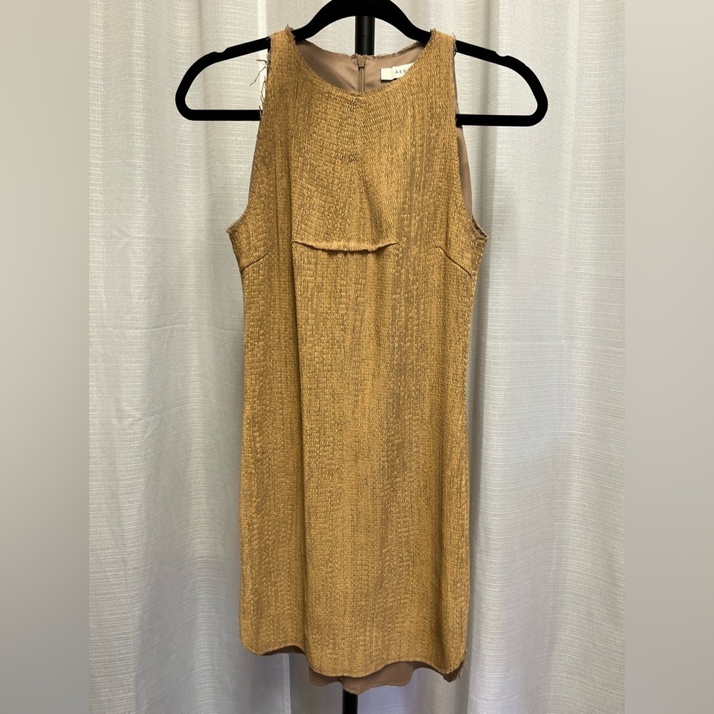 Aeron texture brown/tan sleeveless dress | size 2